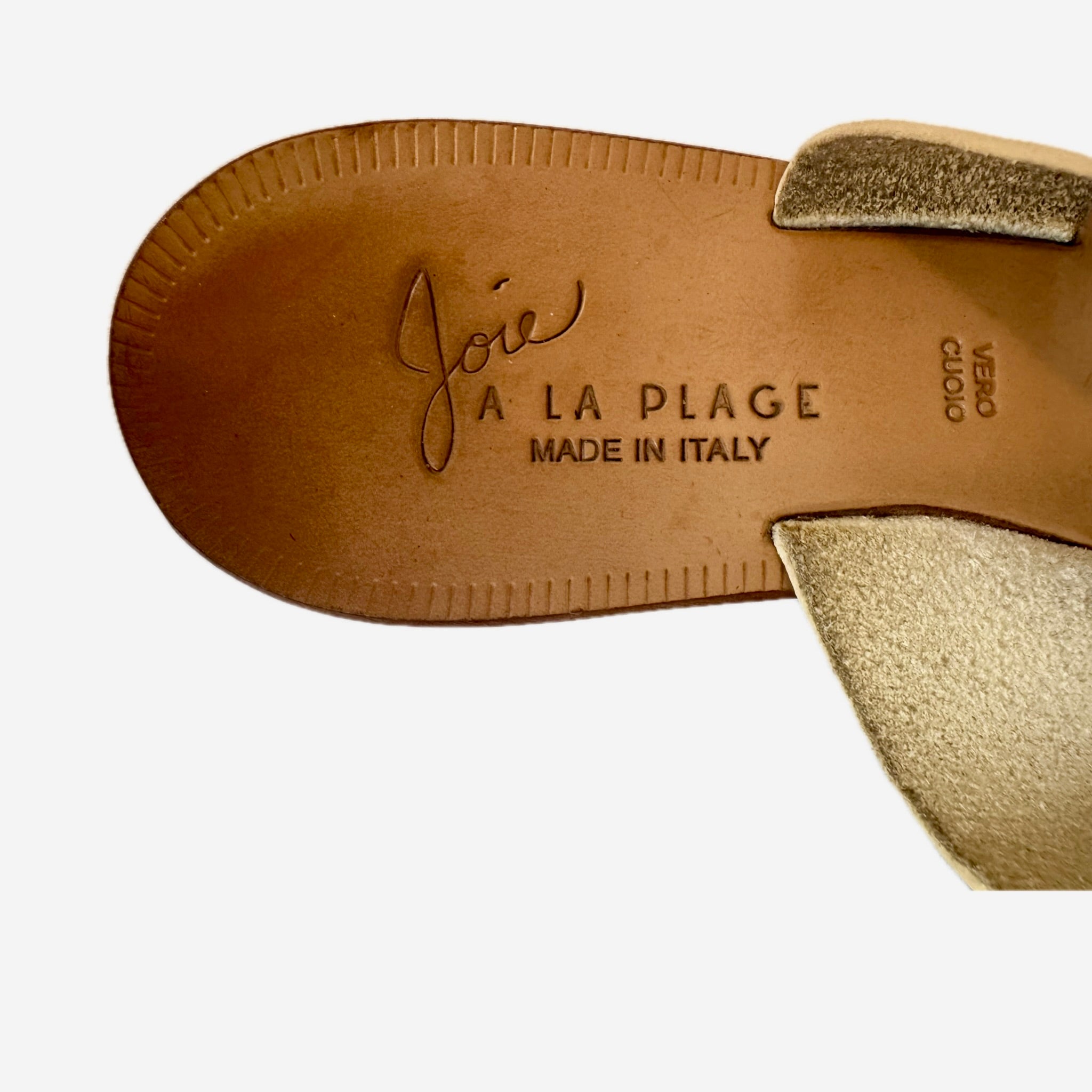 LEATHER BEACH SANDALS - BROWN / WHITE
