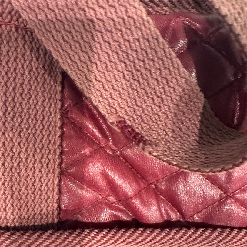 QUILTED SPORTY BAG - BURGUNDY NYLON