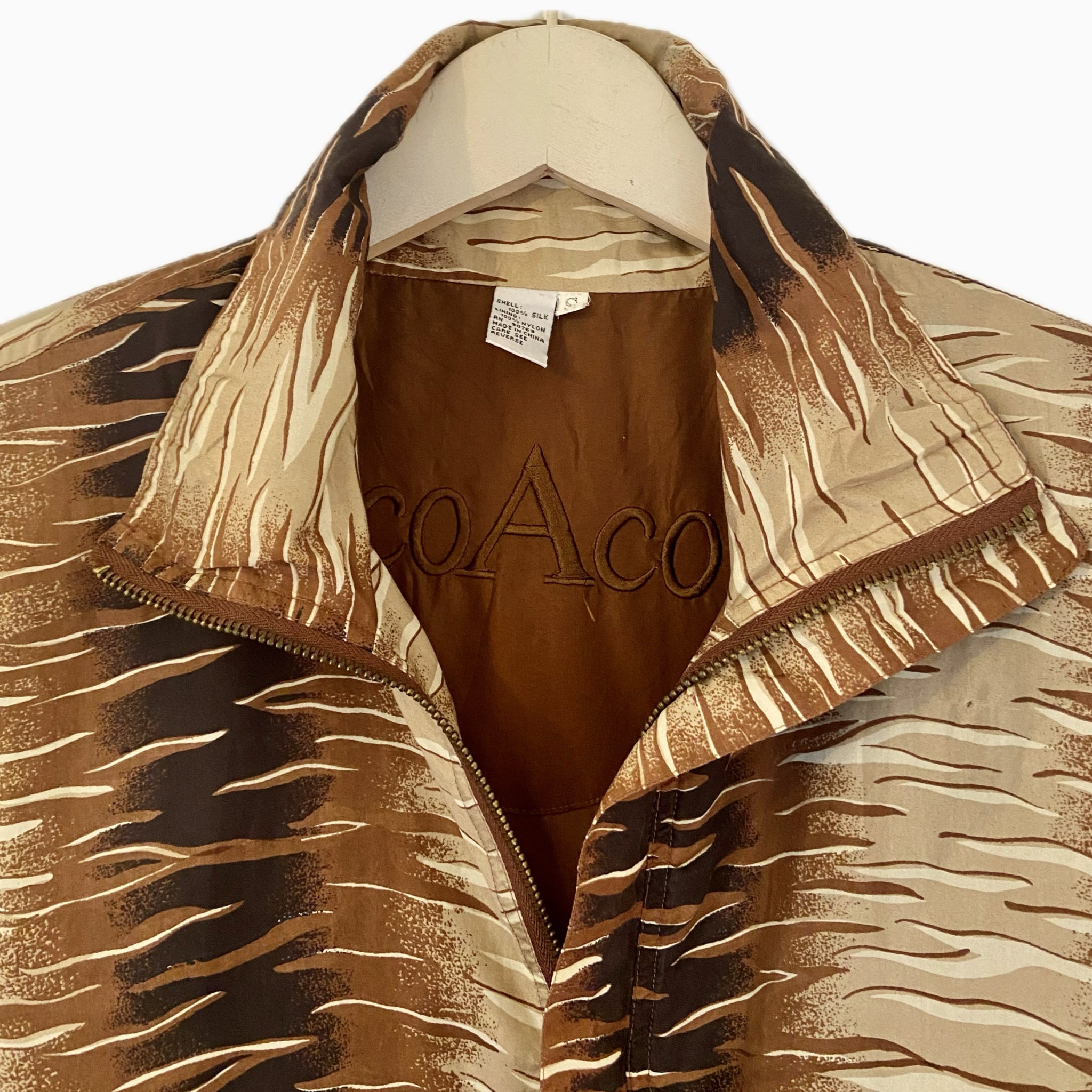 O.N.W. SILK OMBRÉ SQUARE BOMBER JACKET