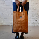 Natural tote bag large size made of study canvas, 100% cotton, khaki color.