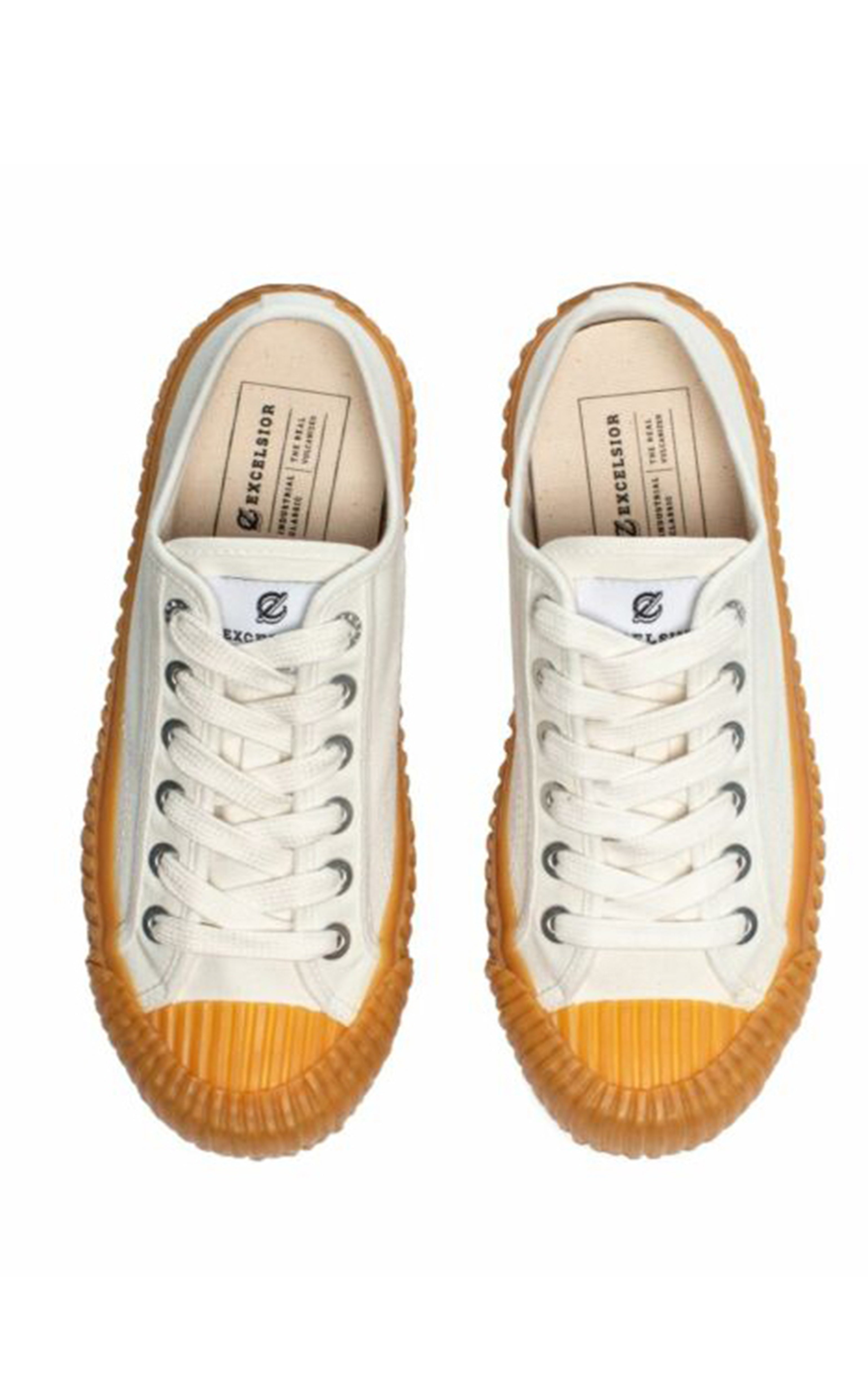 EXCELSIOR INDUSTRIAL CLASSIC SNEAKER - Low Steam White w/Brown Gum