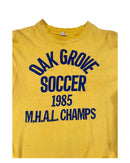 1985 VINTAGE SPORTS TEE - YELLOW/BLUE PRINT