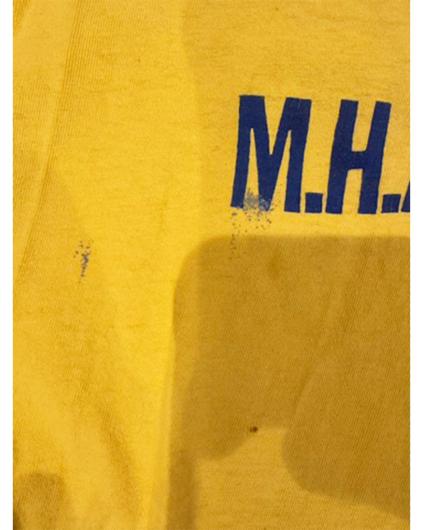 1985 VINTAGE SPORTS TEE - YELLOW/BLUE PRINT