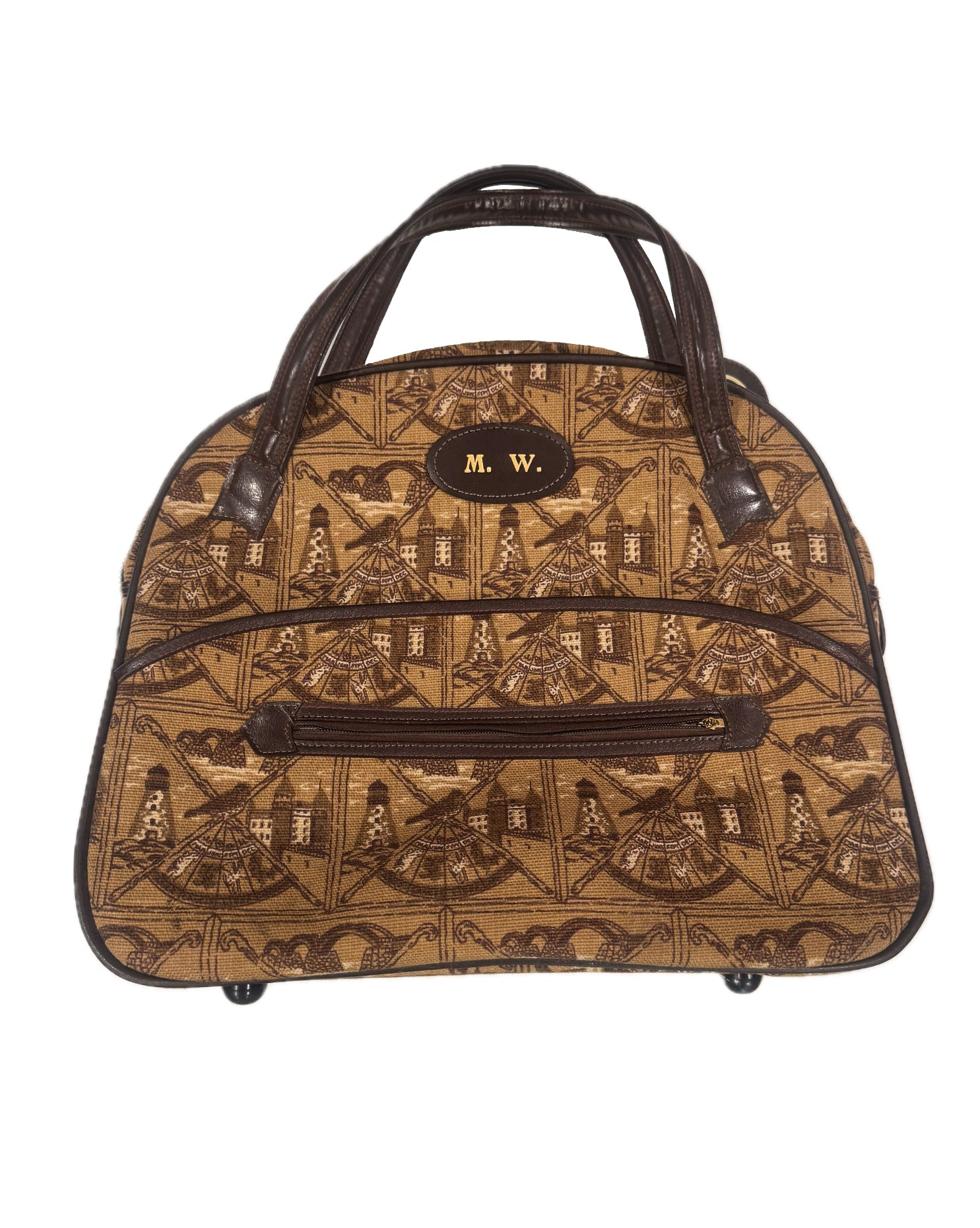 VINTAGE TRAVEL BAG - PRINTED CANVAS
