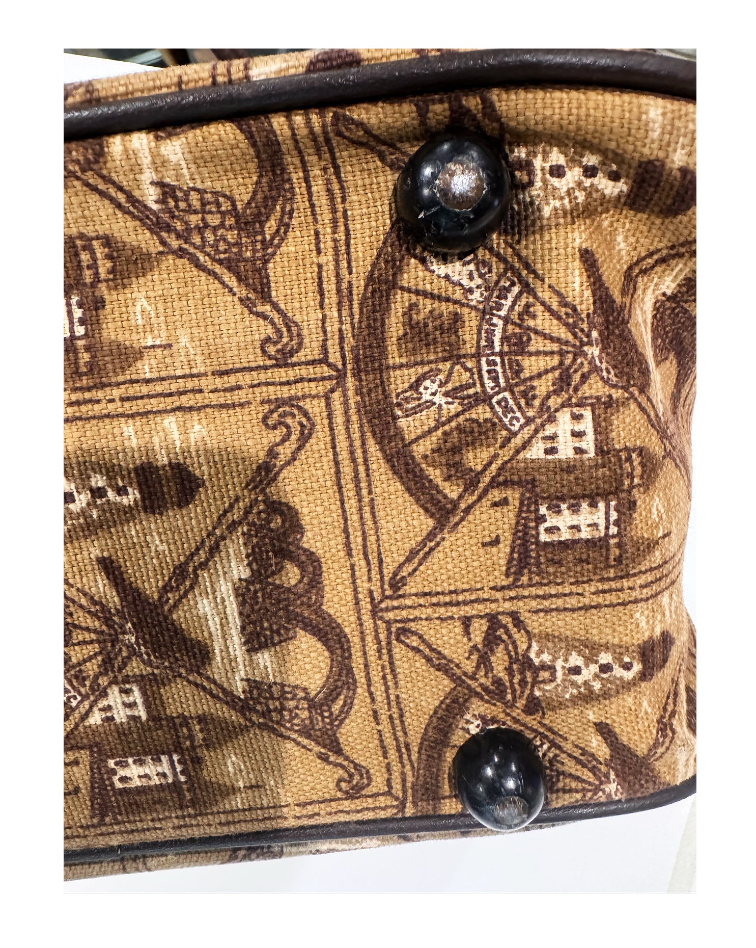 VINTAGE TRAVEL BAG - PRINTED CANVAS