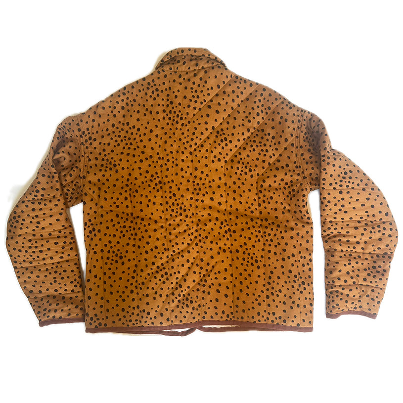 QUILTED LEOPARD JACKET - FULLY REVERSIBLE TO NATURAL CREAM