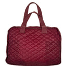 QUILTED SPORTY BAG - BURGUNDY NYLON