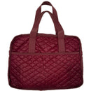 QUILTED SPORTY BAG - BURGUNDY NYLON