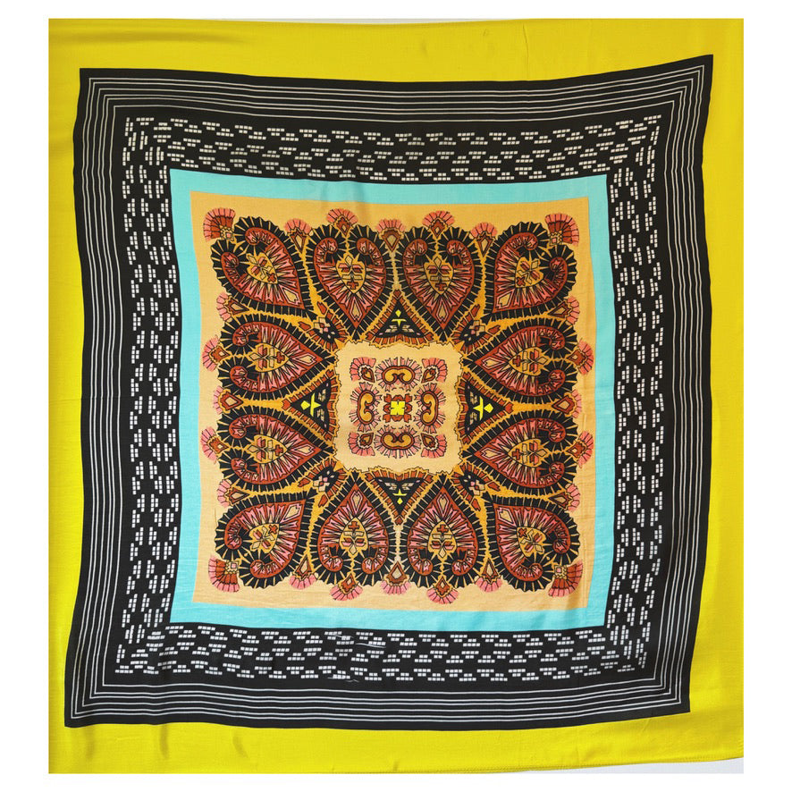 O.N.W. SUNBURST SILK SCARF- MULTI