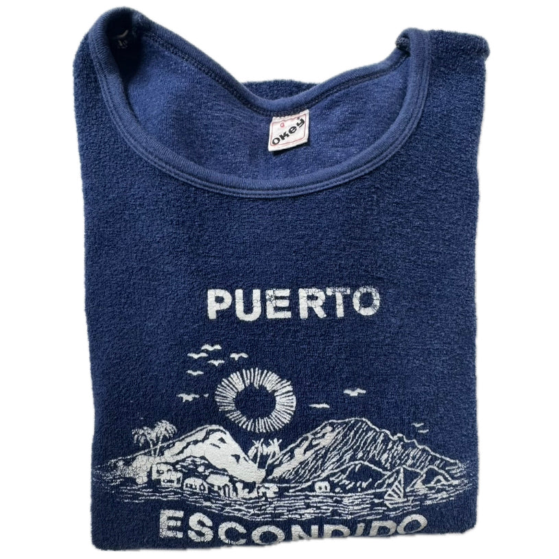 OAXANA TERRY TEE - NAVY TERRY