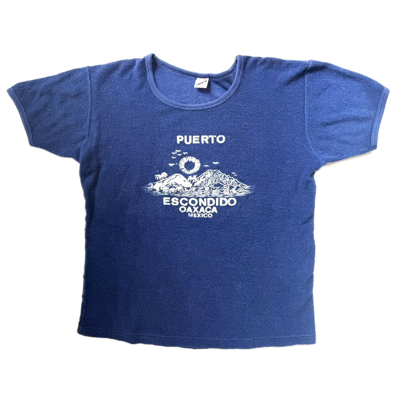 OAXANA TERRY TEE - NAVY TERRY