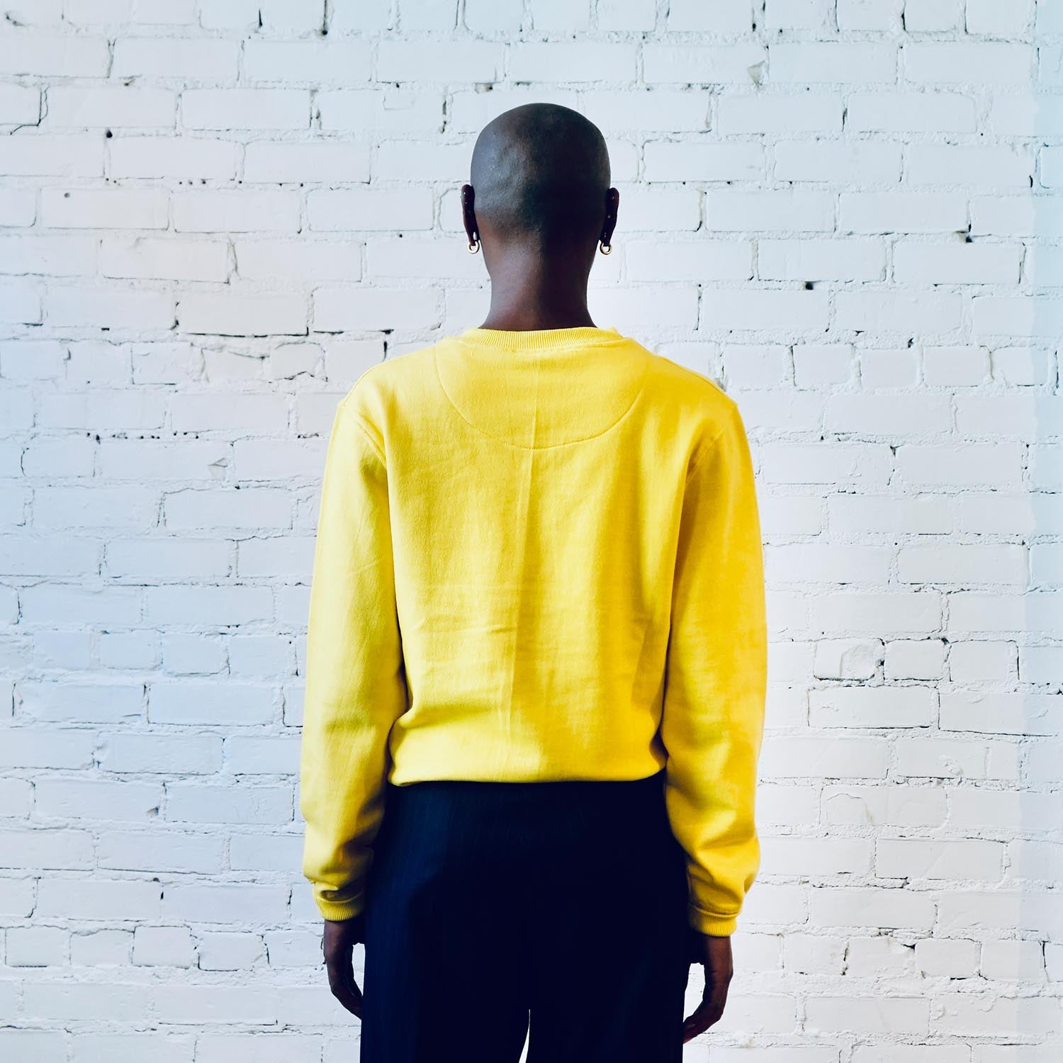 O.N.W. LIFE IS A JOURNEY CREW NECK SWEATSHIRT - BRIGHT YELLOW