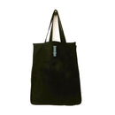 Extra large black tote bag with Earth graphic