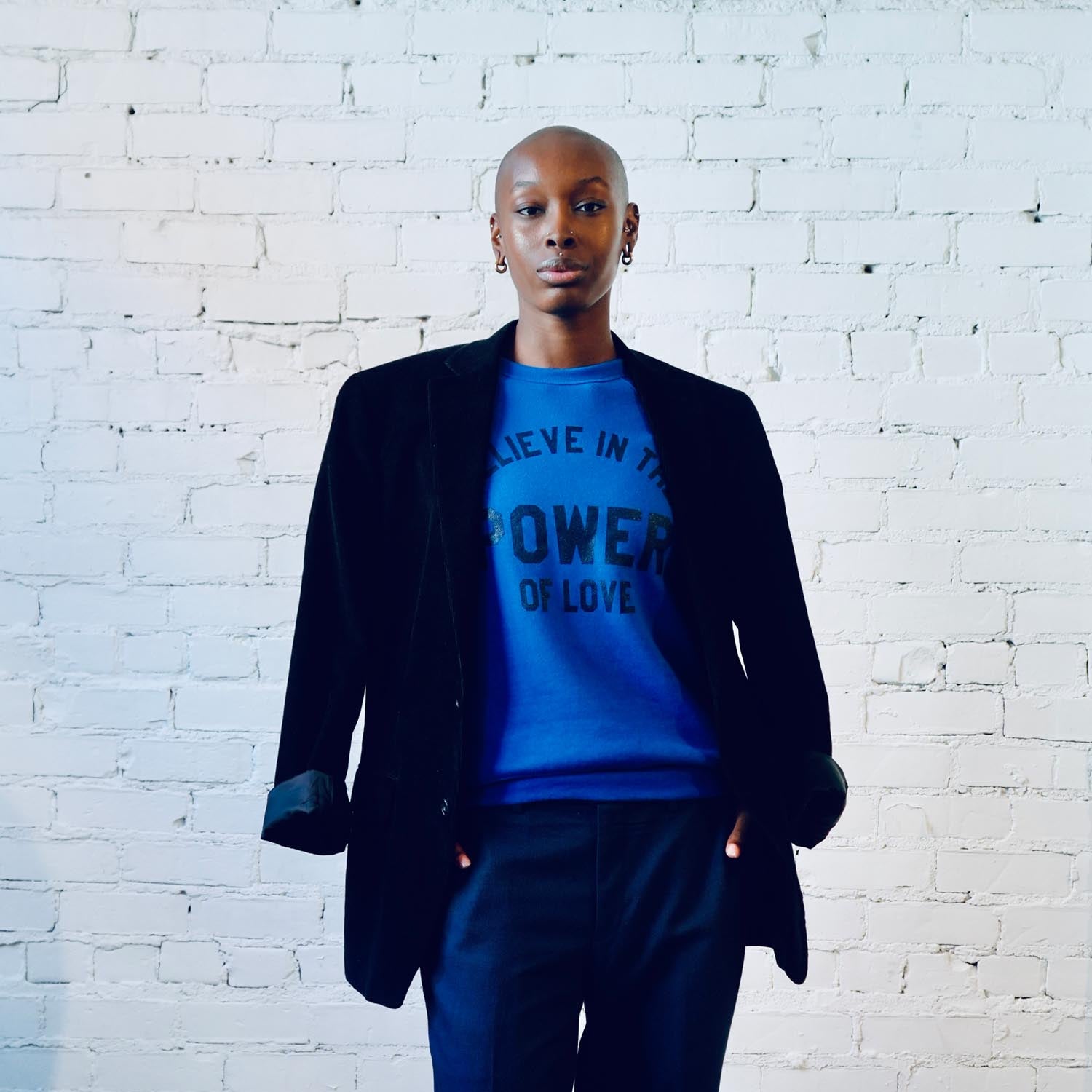 O.N.W. POWER OF LOVE CREW NECK SWEATSHIRT - BLUE