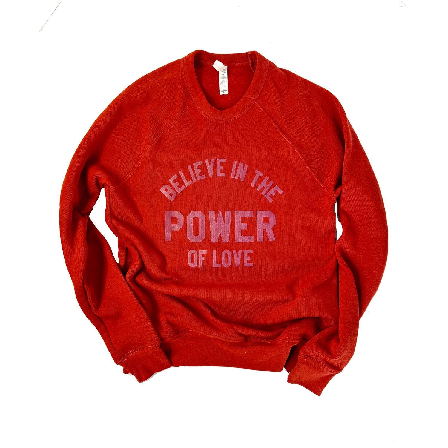 O.N.W. POWER OF LOVE CREW NECK SWEATSHIRT - RUST