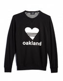 UNISEX SPORTY HEART Oakland / BLACK Sweatshirt ONW-SPHT-202-BLK