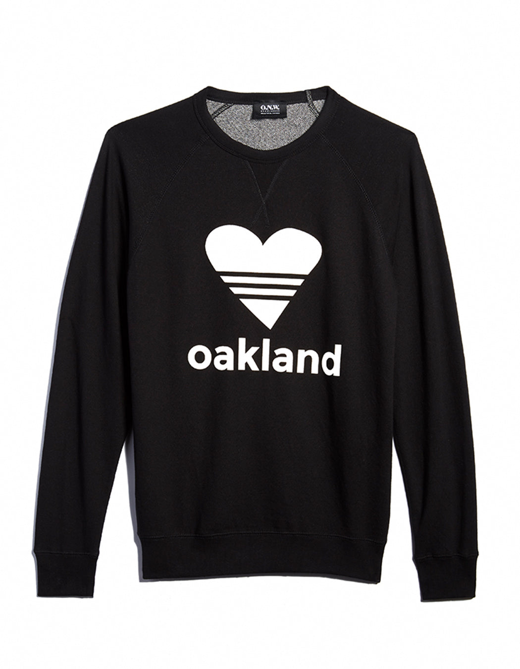 UNISEX SPORTY HEART Oakland / BLACK Sweatshirt ONW-SPHT-202-BLK